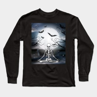 Skeleton meditating Long Sleeve T-Shirt